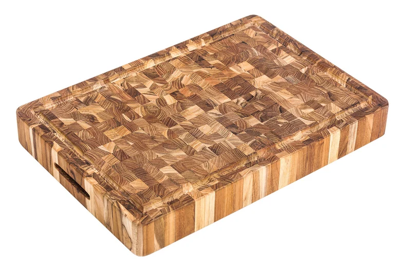 Billot de cuisine TeakHaus en teck avec rigole 52x36x6,4cm