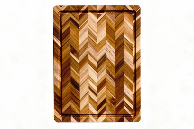 Planche à découper TeakHaus Herring en teck avec rigole 46x36x2,5cm