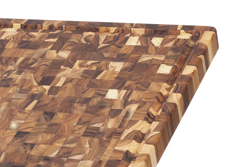 Billot de cuisine TeakHaus en teck avec rigole 61x45X3,8cm