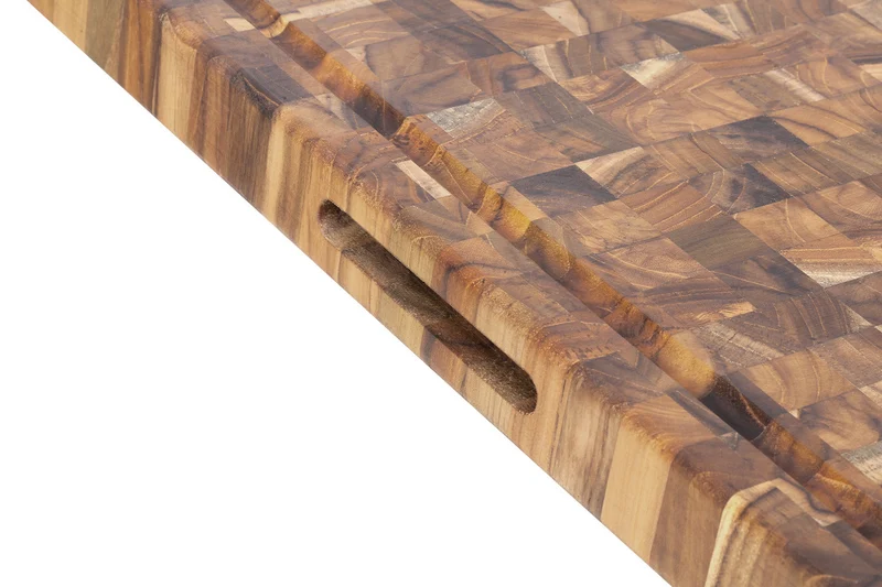 Billot de cuisine TeakHaus en teck avec rigole 61x45X3,8cm