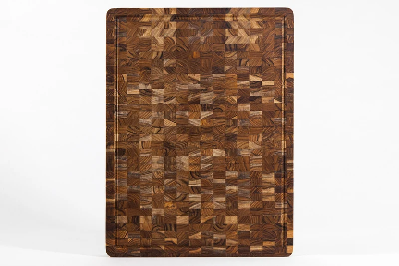 Billot de cuisine TeakHaus en teck avec rigole 61x45X3,8cm