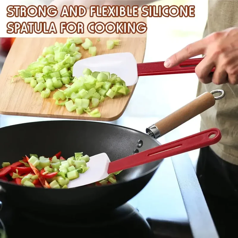 Set Spatules Silicone Résistantes à la Chaleur - 3 Pièces