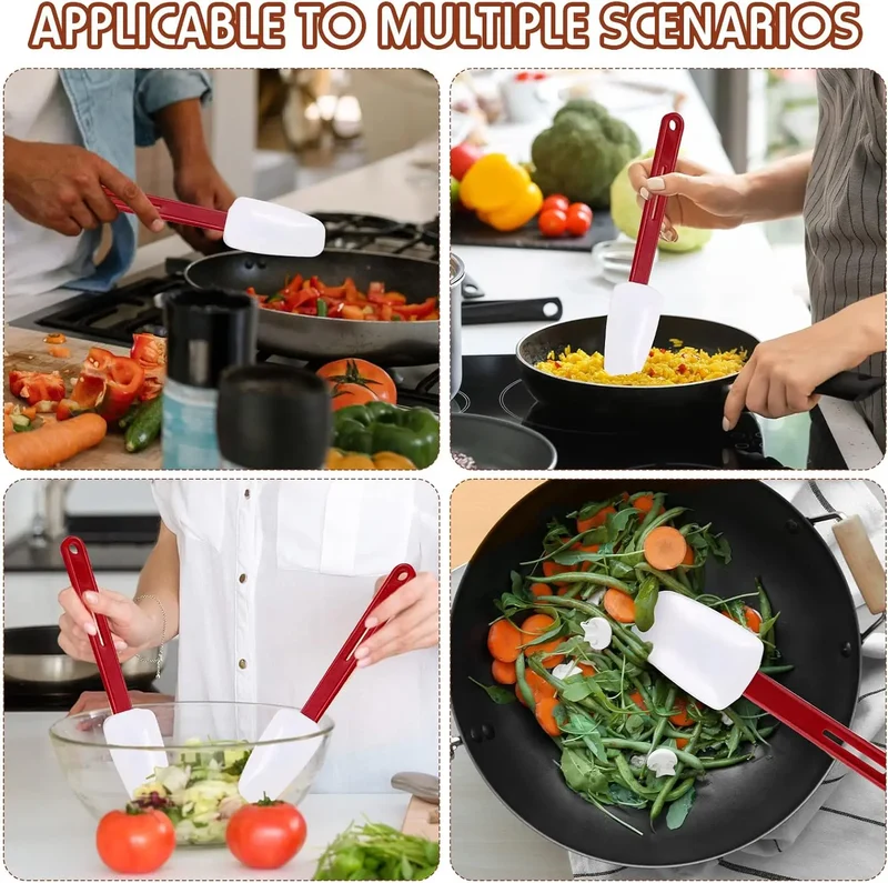 Set Spatules Silicone Résistantes à la Chaleur - 3 Pièces