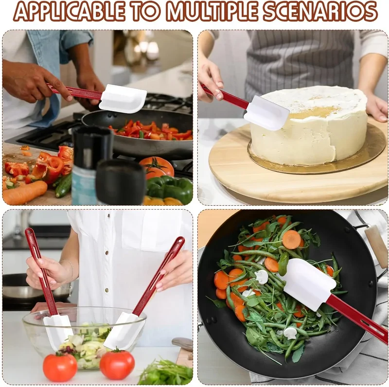 Set Spatules Silicone Résistantes à la Chaleur - 3 Pièces