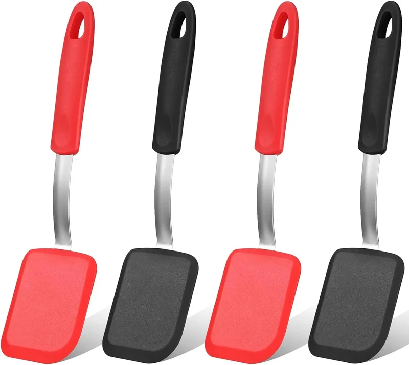 Spatule Silicone Mini Flexible 4 pièces pour Pâtisserie et Cuisine