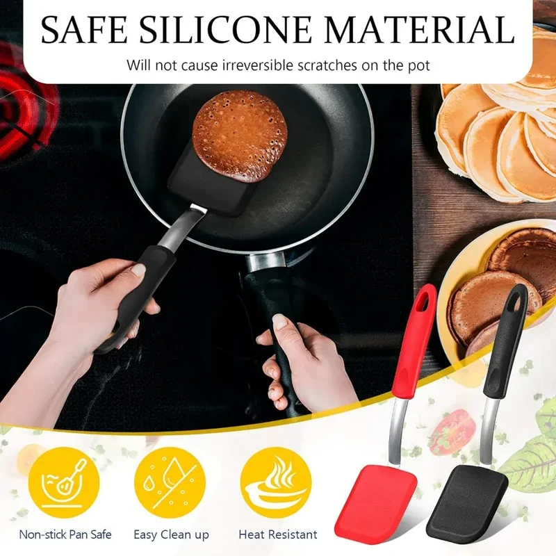 Spatule Silicone Mini Flexible 4 pièces pour Pâtisserie et Cuisine