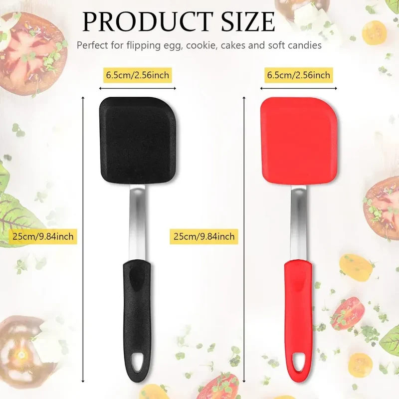 Spatule Silicone Mini Flexible 4 pièces pour Pâtisserie et Cuisine