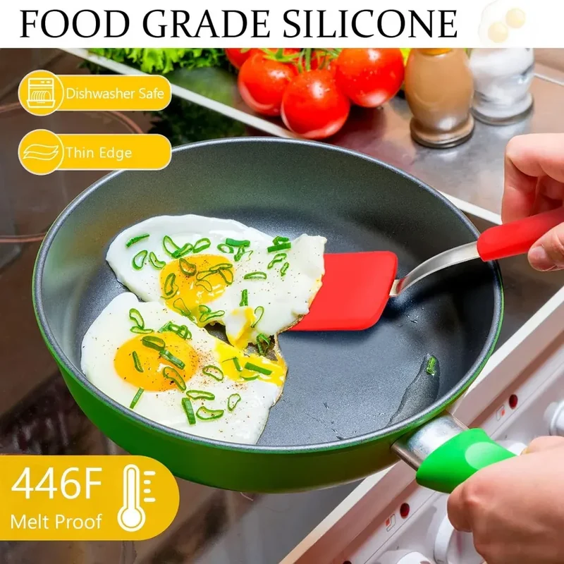 Spatule Silicone Mini Flexible 4 pièces pour Pâtisserie et Cuisine