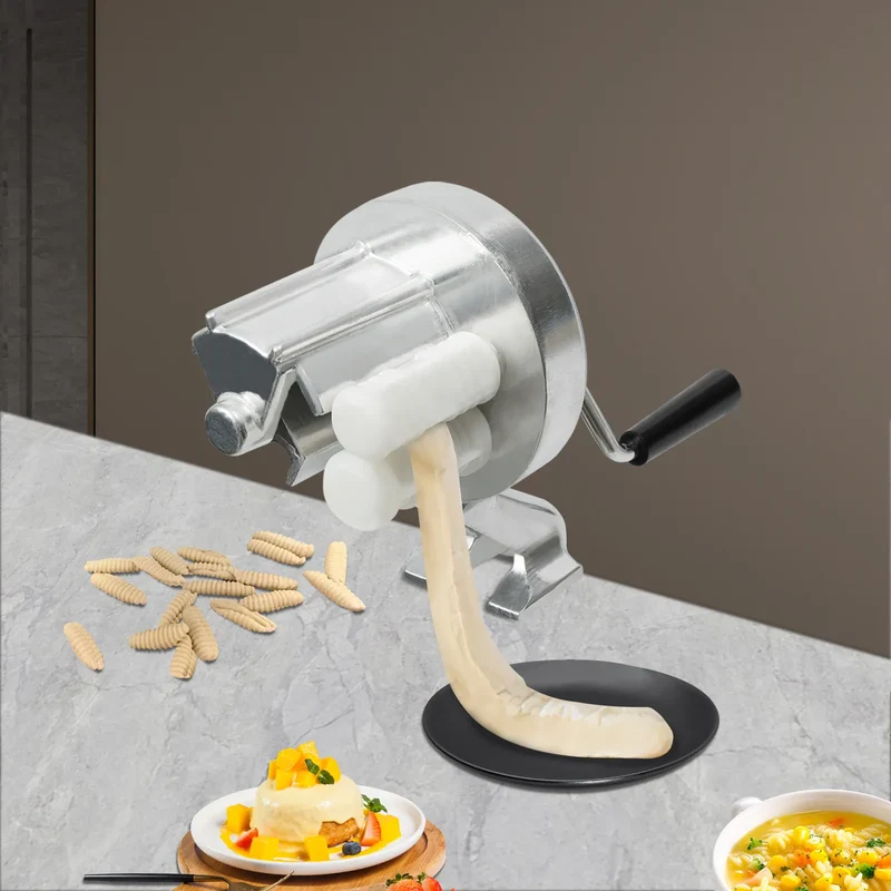 Machine à Cavatelli Manuelle en Aluminium — Serre-Joint et Manivelle Ergonomique