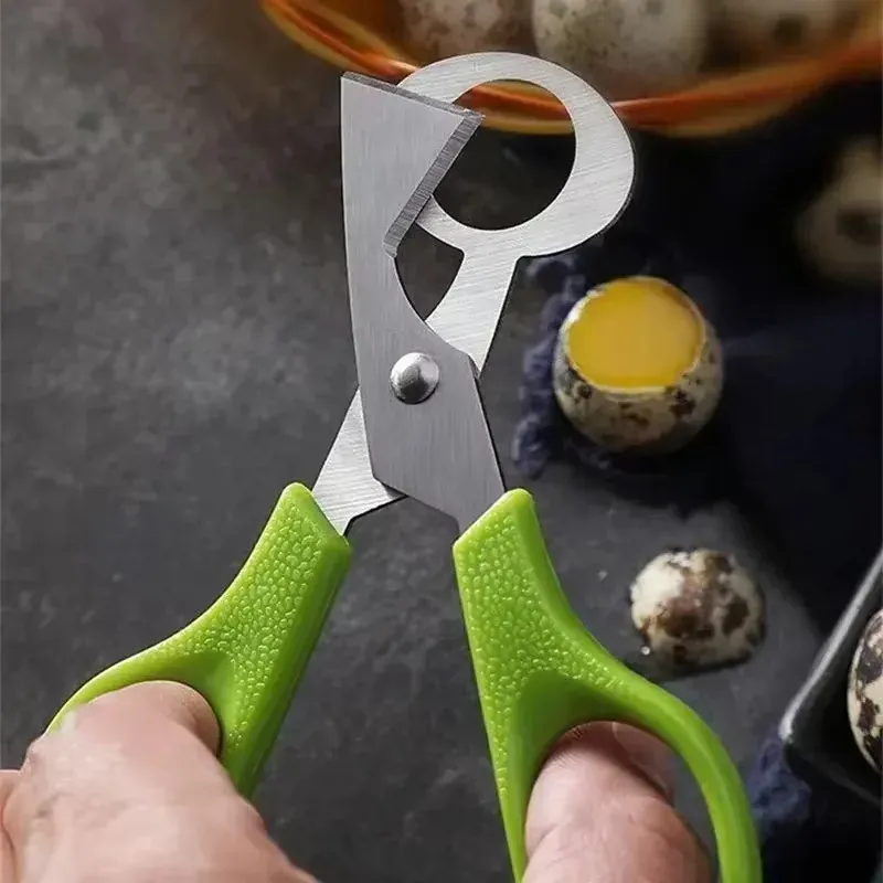 Ciseaux à œufs de caille en inox avec poignée ergonomique