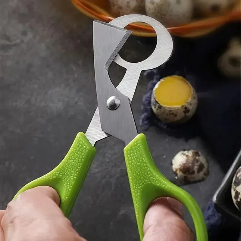 Ciseaux à œufs de caille en inox avec poignée ergonomique