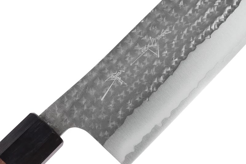 Couteau nakiri 16,5cm japonais artisanal Yu Kurosaki Kokusen AS martelé