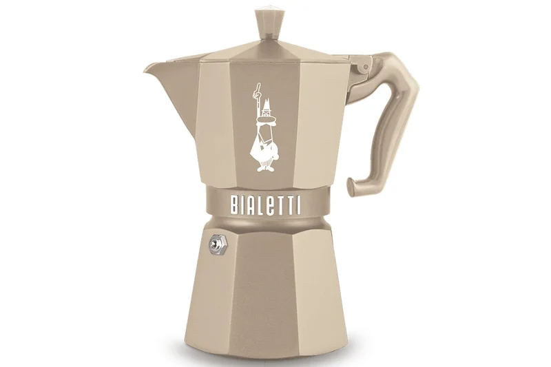 Cafetière italienne Bialetti Moka Exclusive Octagonal induction beige sable