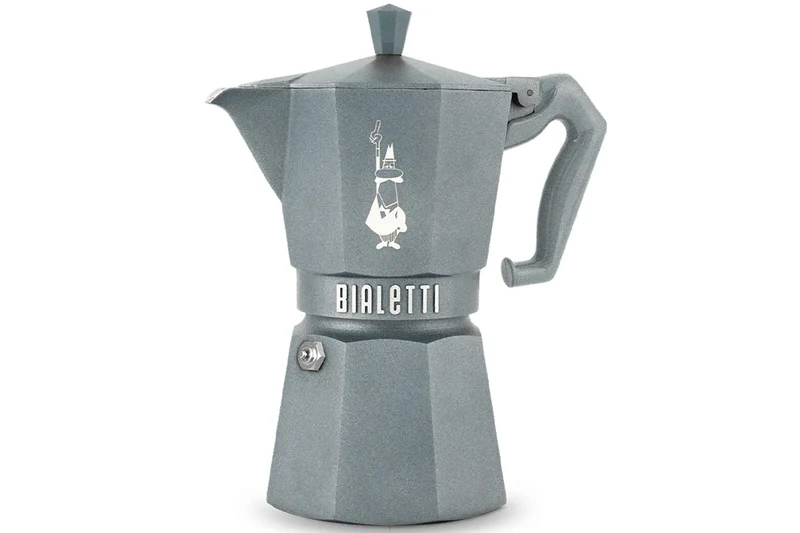 Cafetière italienne Bialetti Moka Exclusive Octagonal induction gris argent