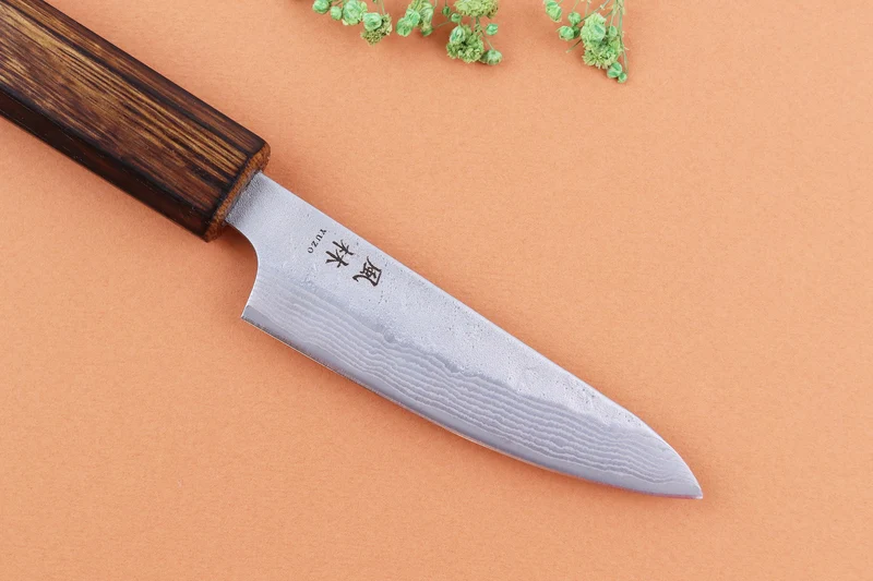 Couteau d'office 8cm japonais artisanal Yuzo Enju Damas 440C