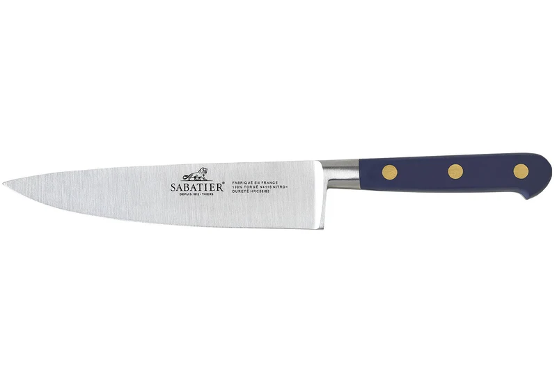 Couteau de chef Sabatier Idéal Bleu Abysse 100% forgé lame 15cm