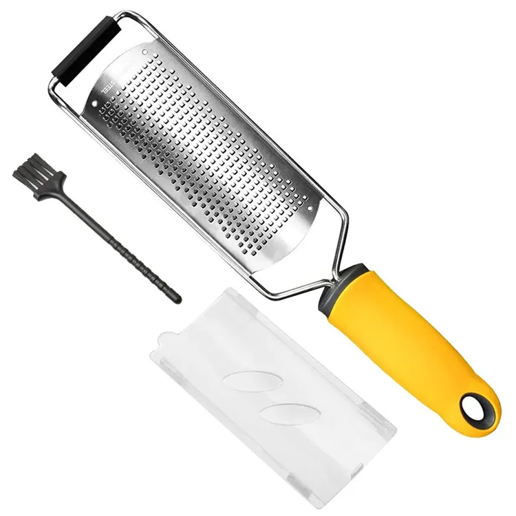 Zesteur en Acier Inoxydable pour Agrumes et Fromage | Avec Brosse