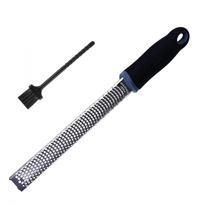 Zesteur en Acier Inoxydable pour Agrumes et Fromage | Avec Brosse