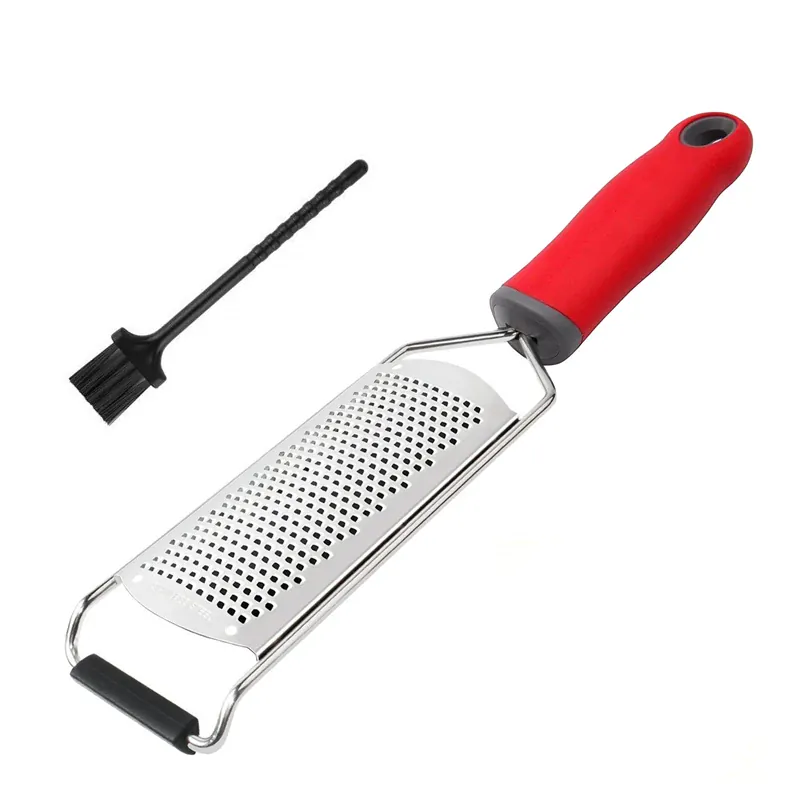 Zesteur en Acier Inoxydable pour Agrumes et Fromage | Avec Brosse