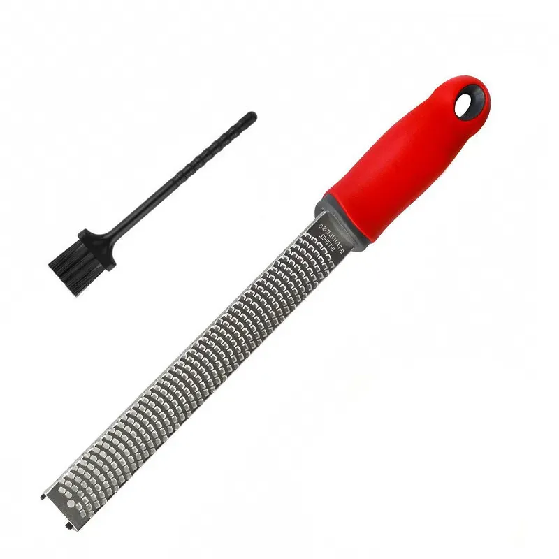 Zesteur en Acier Inoxydable pour Agrumes et Fromage | Avec Brosse