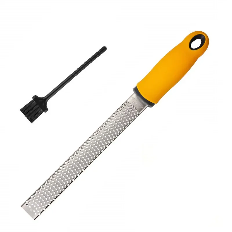 Zesteur en Acier Inoxydable pour Agrumes et Fromage | Avec Brosse