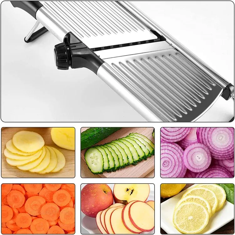 Mandoline Réglable en Acier Inoxydable | Tranche Légumes 6 Lames