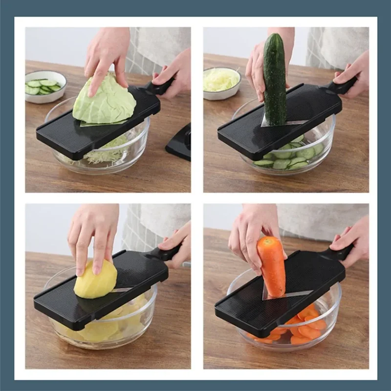 Mandoline à Chou en Acier Inoxydable - Râpe à Légumes avec Grille
