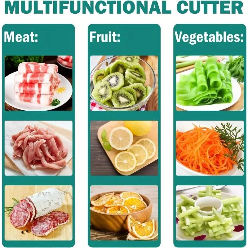 Mandoline Alimentaire Multifoncionnelle — 4 Lames Interchangeables 2, 3.5, 4, 7 mm