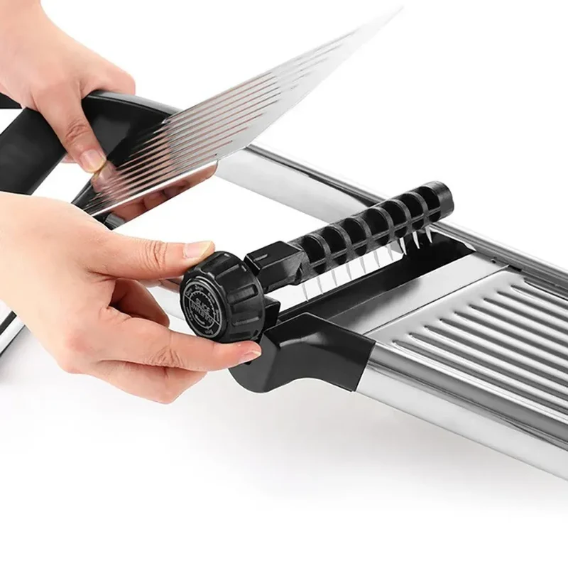 Mandoline Professionnelle Acier Inoxydable 304 — Lames Multiples et Réglables