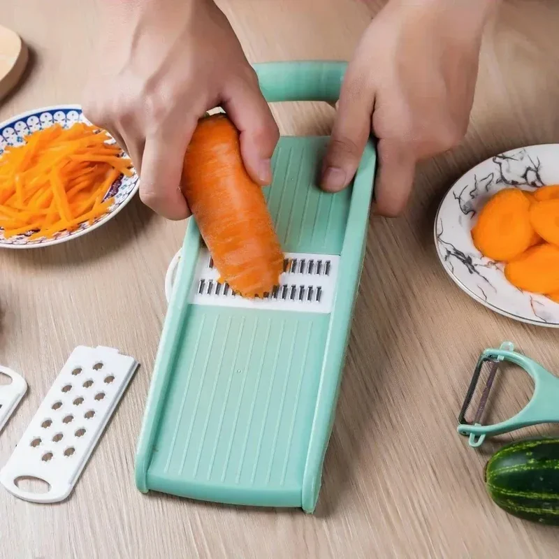 Mandoline Multifonction 5 Lames pour Légumes et Oignons Cutter