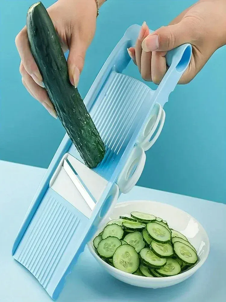 Mandoline Multifonction 5 Lames pour Légumes et Oignons Cutter