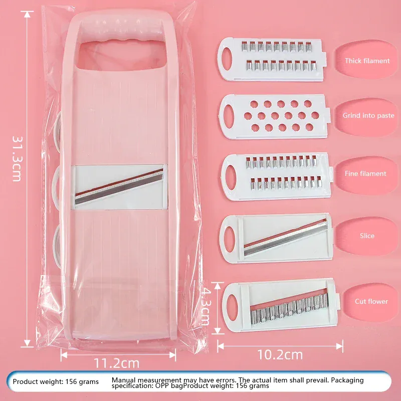 Mandoline Multifonction 5 Lames pour Légumes et Oignons Cutter