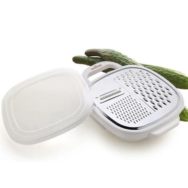 Mandoline 4-en-1 Plastique Râpe Légumes et Fromage avec Etui