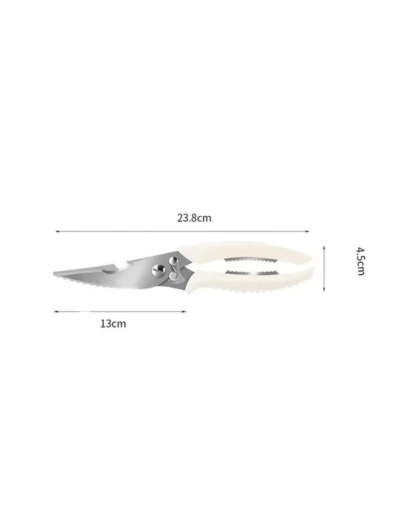 Ciseaux de cuisine inox multifonctions pour découpe viande et légumes