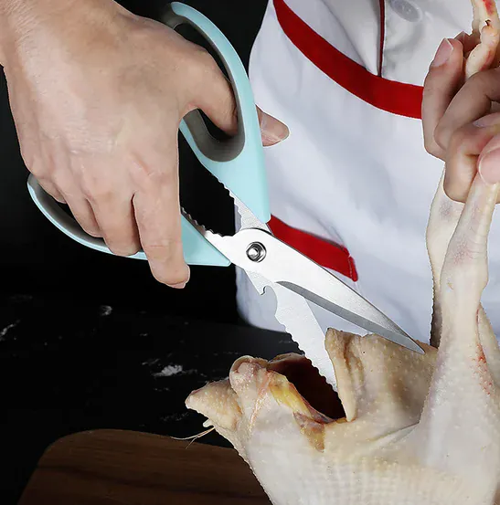 Ciseaux de cuisine en acier avec fonction casse-noix