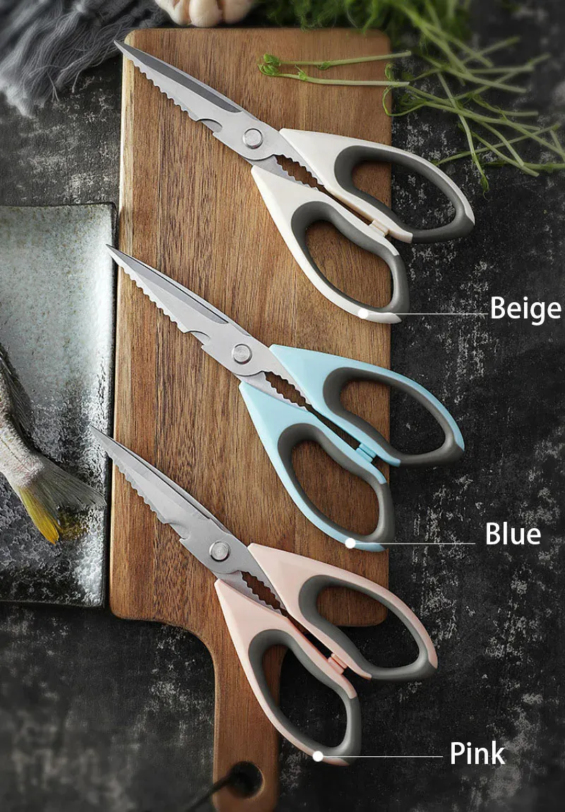 Ciseaux de cuisine en acier avec fonction casse-noix