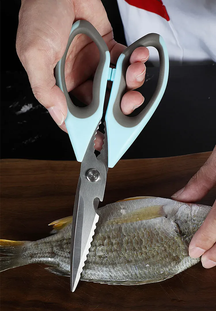 Ciseaux de cuisine en acier avec fonction casse-noix