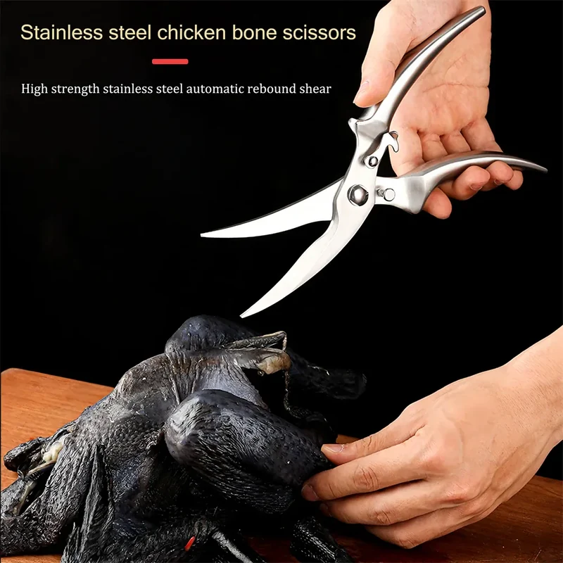 Ciseaux de cuisine multifonctions avec poignée anti-glisse 3 pièces
