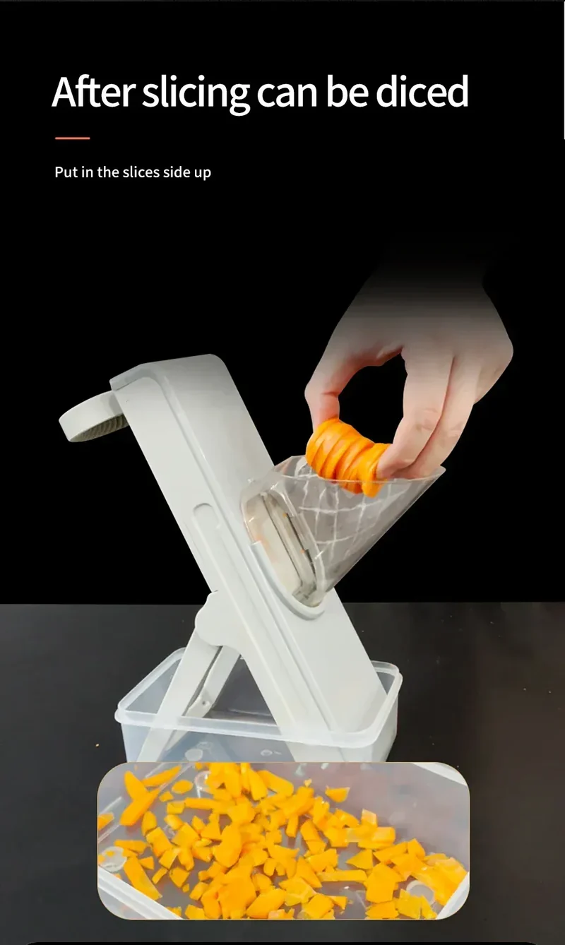 Mandoline Coupe-Légumes Multifonction 4-en-1 — Julienne 3/7 mm