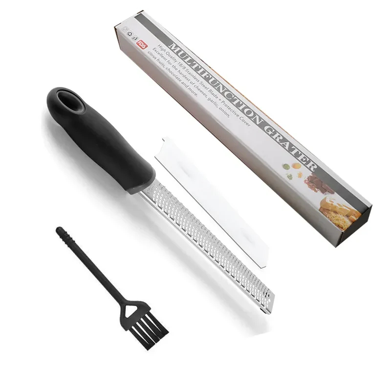 Zesteur en Inox pour Fruits et Fromage - 4 Lames Poignée Antidérapante