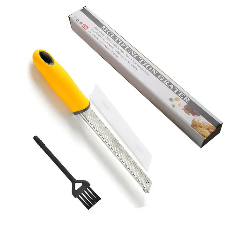 Zesteur en Inox pour Fruits et Fromage - 4 Lames Poignée Antidérapante