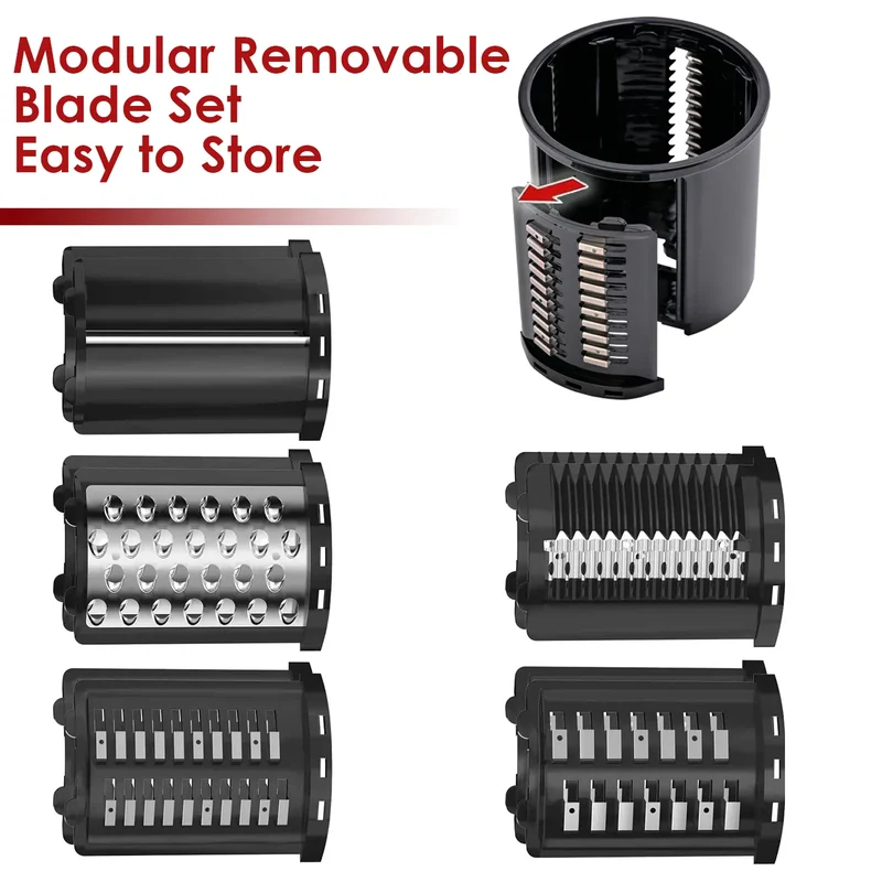 Kit Accessoires Trancheur & Déchiqueteur 5 Lames pour Robots KitchenAid