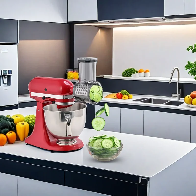 Kit Accessoires Trancheur & Déchiqueteur 5 Lames pour Robots KitchenAid