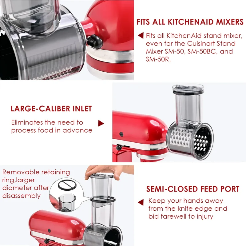 Kit Accessoires Trancheur & Déchiqueteur 5 Lames pour Robots KitchenAid
