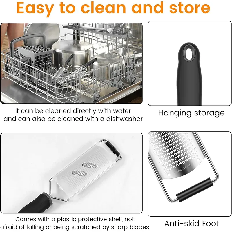 Râpe à Agrumes Inox avec Étui de Protection | Multifonctionnelle