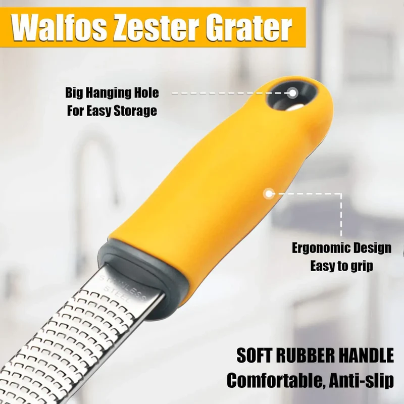 Zesteur en Acier Inoxydable avec Brosse Antidérapante - Précision Râpe