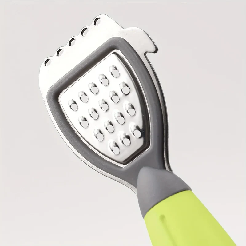 Zesteur Multifonction Inox avec Poignée Verte pour Agrumes