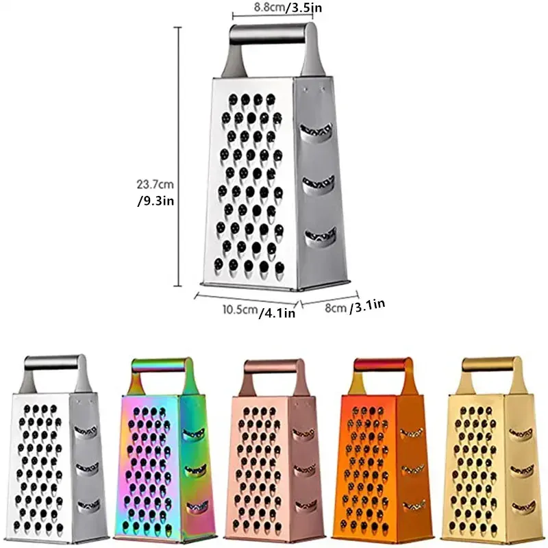Râpe Multifonctionnelle en Acier Inoxydable | 4 Lames Colorées