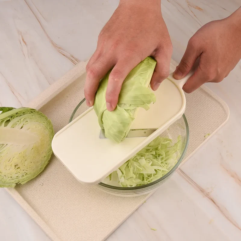 Mandoline Slicer en Acier Inoxydable V avec Brosse de Nettoyage