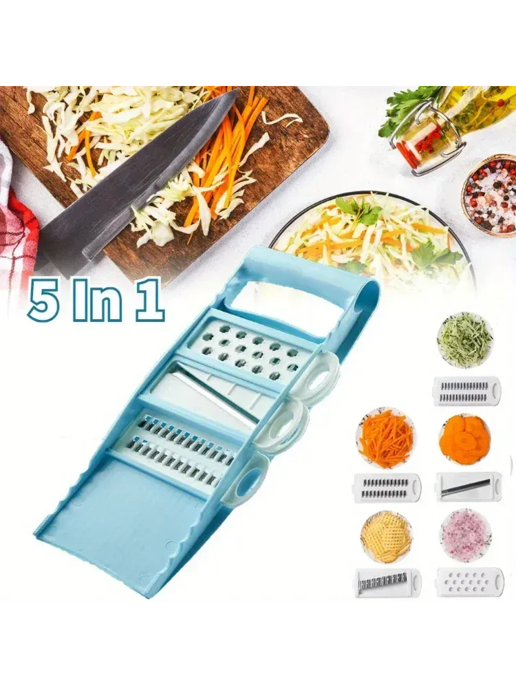 Mandoline 7-en-1 avec Lames Interchangeables pour Fruits et légumes